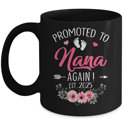Promoted To Nana Again Est 2025 Mothers Day Mug | teecentury