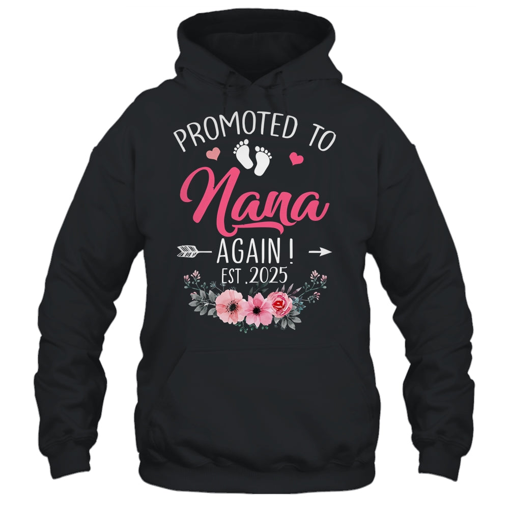Promoted To Nana Again Est 2025 Mothers Day Shirt & Tank Top | teecentury