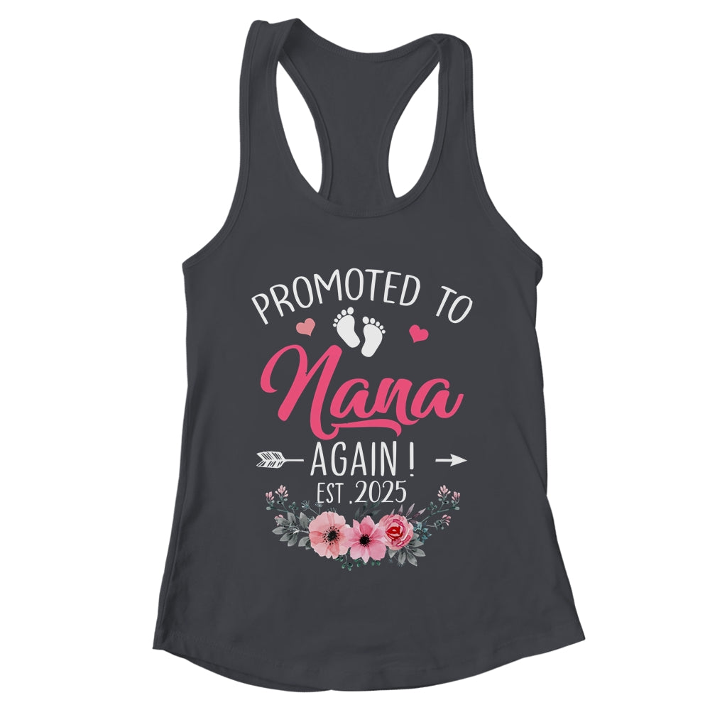 Promoted To Nana Again Est 2025 Mothers Day Shirt & Tank Top | teecentury