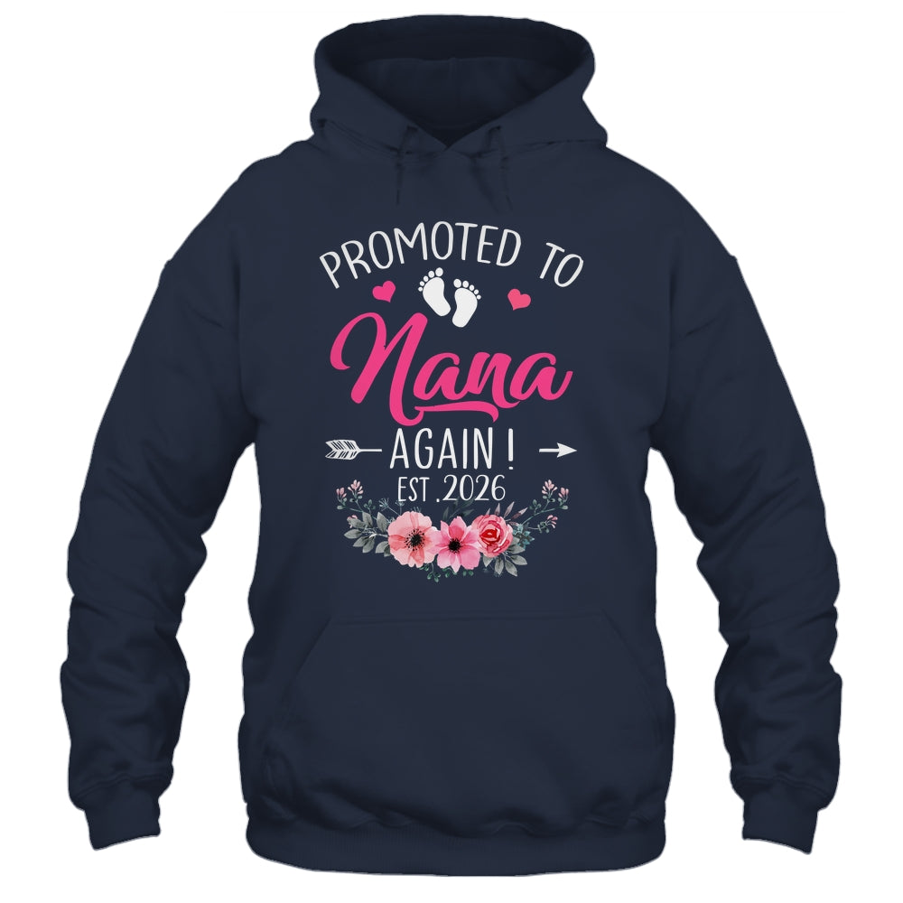 Promoted To Nana Again Est 2026 Mothers Day Shirt & Tank Top | teecentury