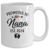 Promoted To Nana Est 2024 First Time Mothers Day Mug | teecentury