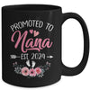 Promoted To Nana Est 2024 Mothers Day First Time Mug | teecentury