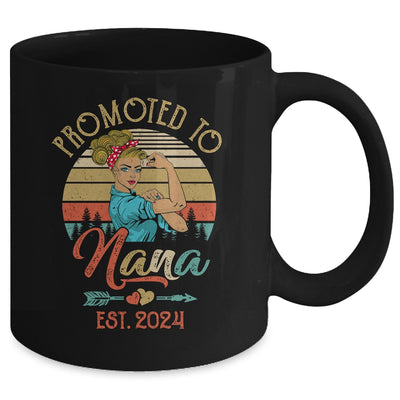 Promoted To Nana Est 2024 Retro First Time Nana Mug | teecentury