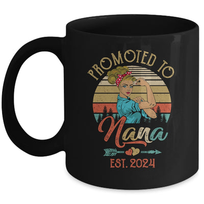 Promoted To Nana Est 2024 Retro First Time Nana Mug | teecentury