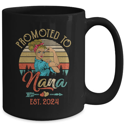 Promoted To Nana Est 2024 Retro First Time Nana Mug | teecentury