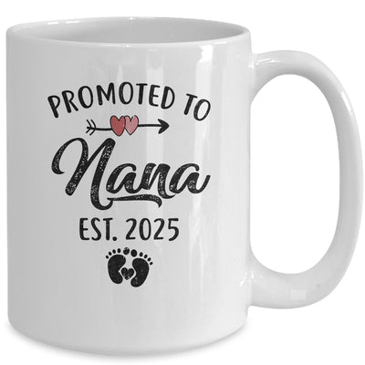 Promoted To Nana Est 2025 First Time Mothers Day Mug | teecentury