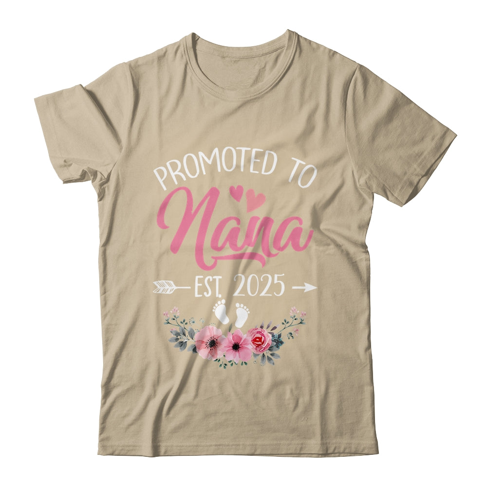 Promoted To Nana Est 2025 Mothers Day First Time Shirt & Tank Top | teecentury