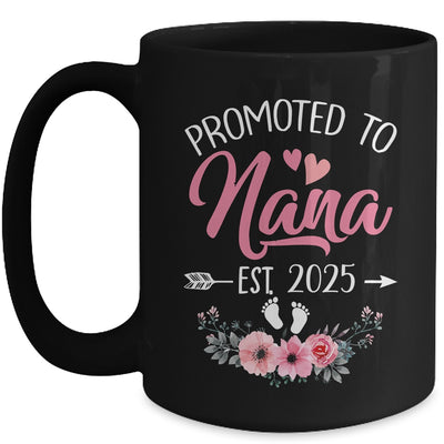 Promoted To Nana Est 2025 Mothers Day First Time Mug | teecentury