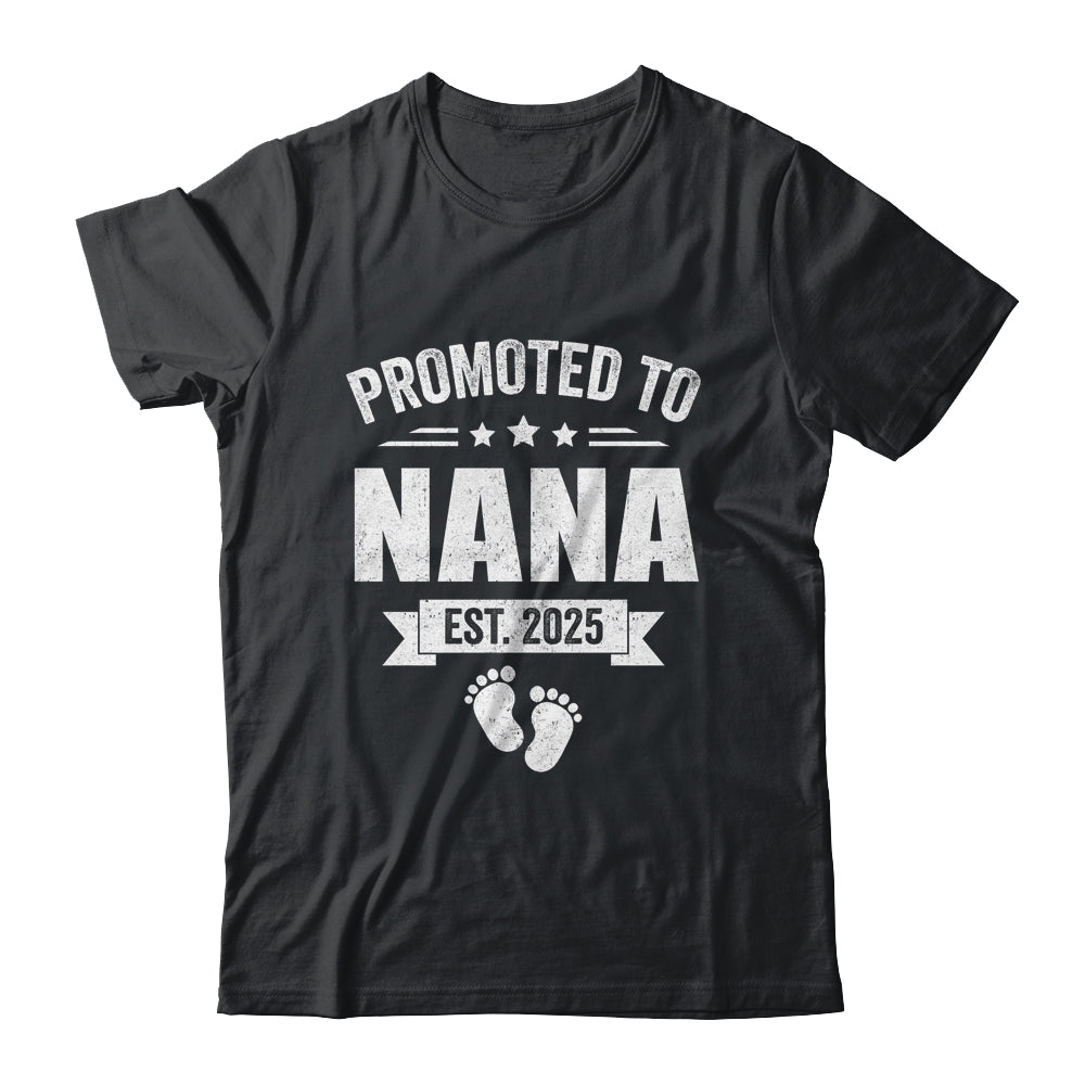 Promoted To Nana Est 2025 Mothers Day First Time New Nana Shirt & Tank Top | teecentury