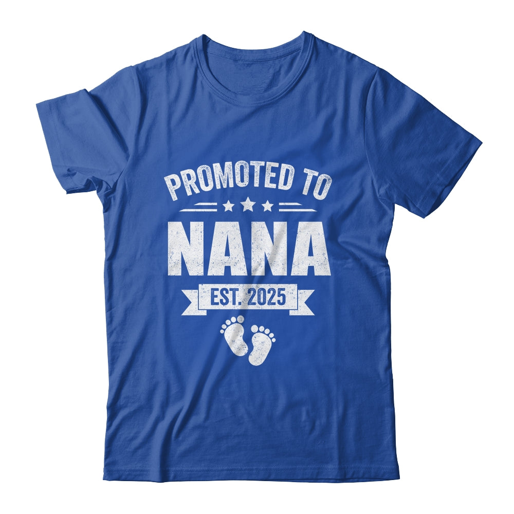 Promoted To Nana Est 2025 Mothers Day First Time New Nana Shirt & Tank Top | teecentury