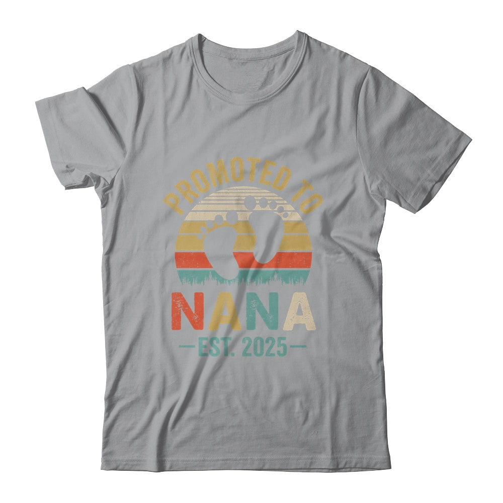 Promoted To Nana Est 2025 Mothers Day Vintage Shirt & Tank Top | teecentury
