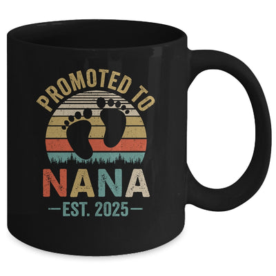 Promoted To Nana Est 2025 Mothers Day Vintage Mug | teecentury