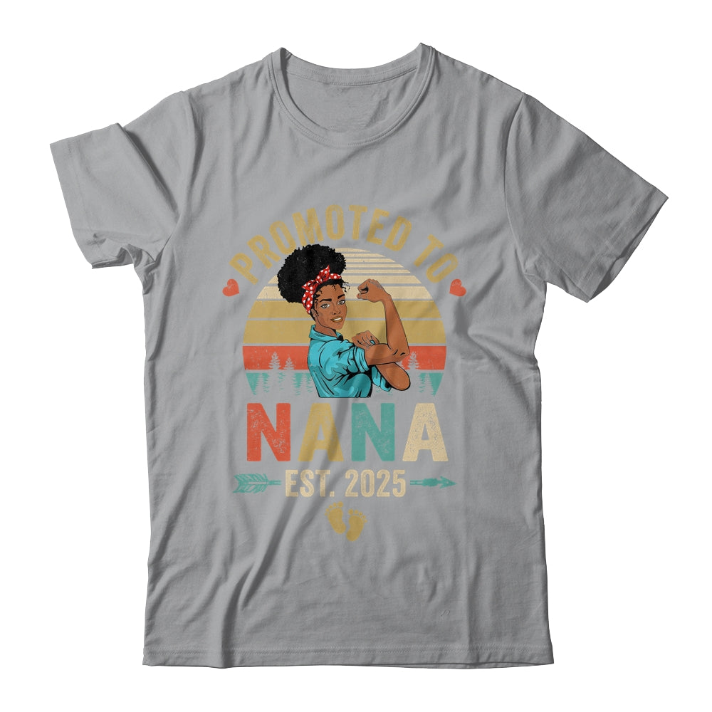 Promoted To Nana Est 2025 Vintage First Time Nana Shirt & Tank Top | teecentury