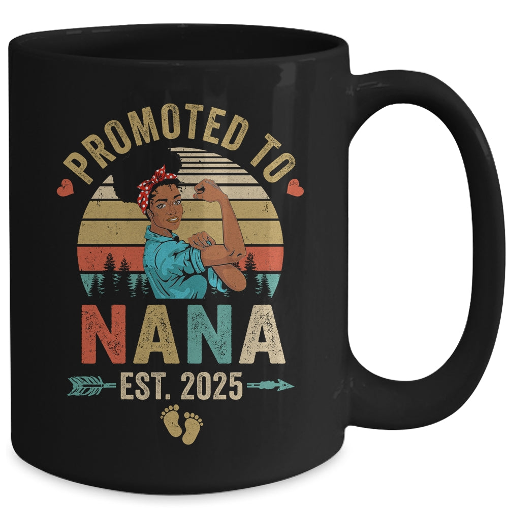 Promoted To Nana Est 2025 Vintage First Time Nana Mug | teecentury