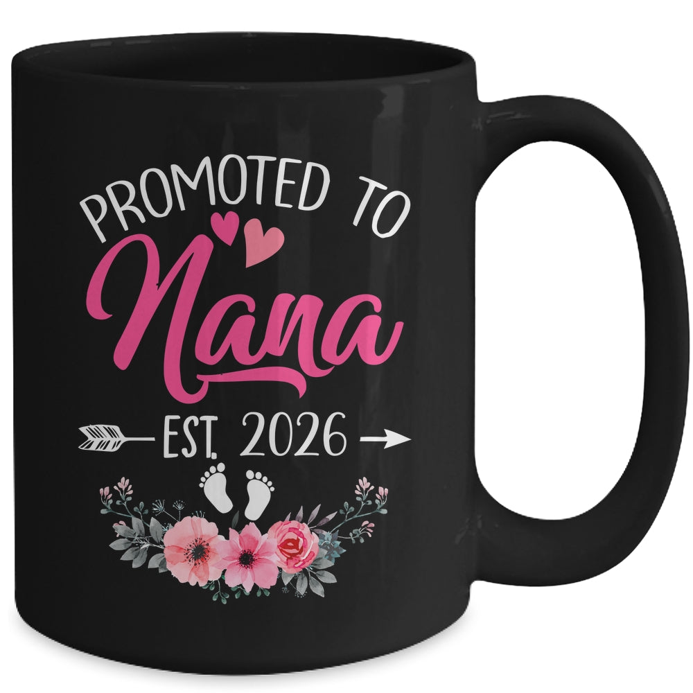 Promoted To Nana Est 2026 Mothers Day First Time Mug | teecentury