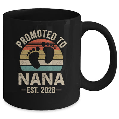 Promoted To Nana Est 2026 Mothers Day Vintage Mug | teecentury