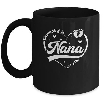 Promoted To Nana Est 2026 Soon To Be New Grandmom Heart Mug | teecentury