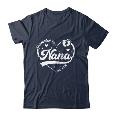 Promoted To Nana Est 2026 Soon To Be New Grandmom Heart Shirt & Tank Top | teecentury