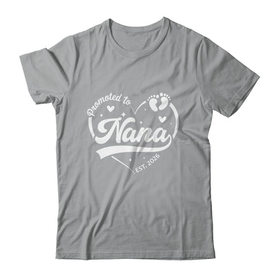 Promoted To Nana Est 2026 Soon To Be New Grandmom Heart Shirt & Tank Top | teecentury