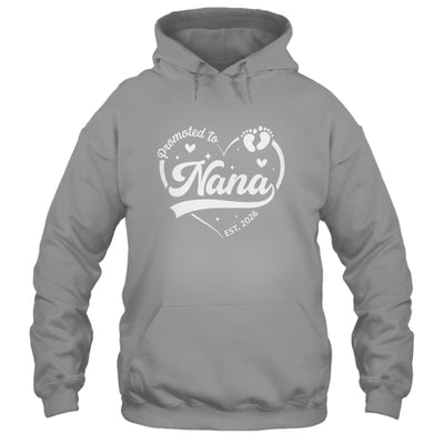 Promoted To Nana Est 2026 Soon To Be New Grandmom Heart Shirt & Tank Top | teecentury