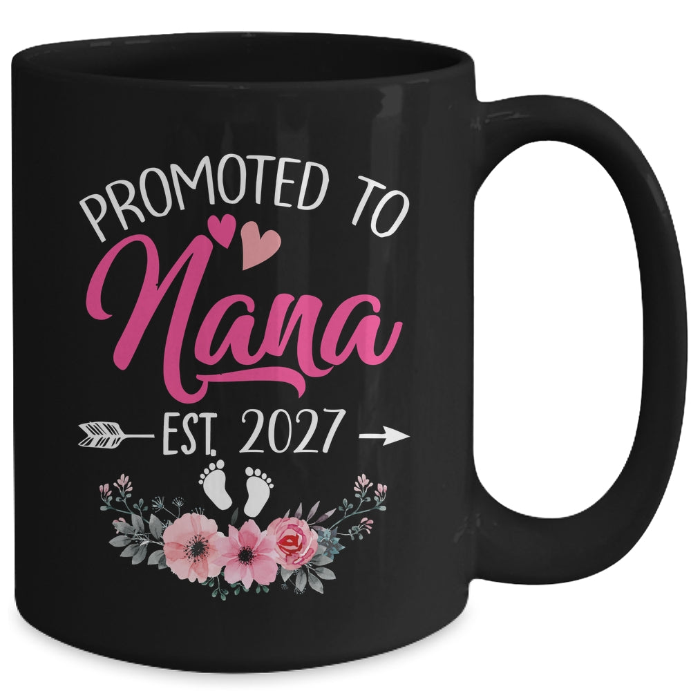 Promoted To Nana Est 2027 Mothers Day First Time Mug | teecentury