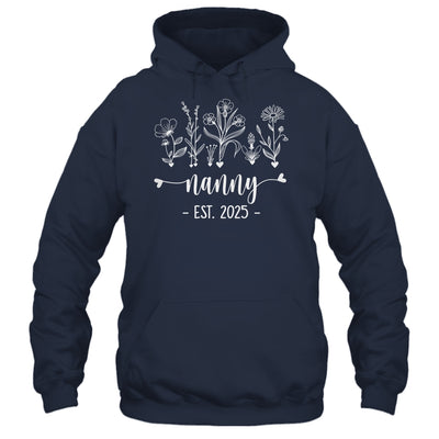 Promoted To Nanny 2025 Pregnancy Announcement Floral Shirt & Tank Top | teecentury