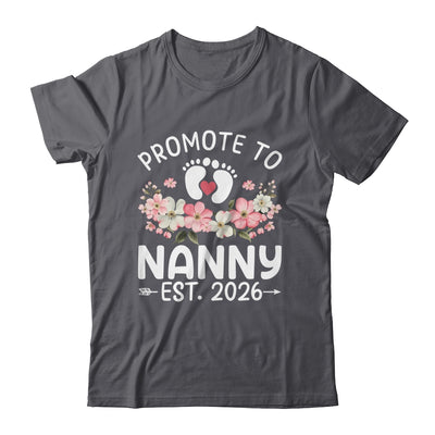 Promoted To Nanny 2026 First Time Floral New Nanny Shirt & Hoodie | teecentury