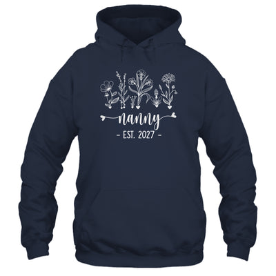 Promoted To Nanny 2027 Pregnancy Announcement Floral Shirt & Tank Top | teecentury