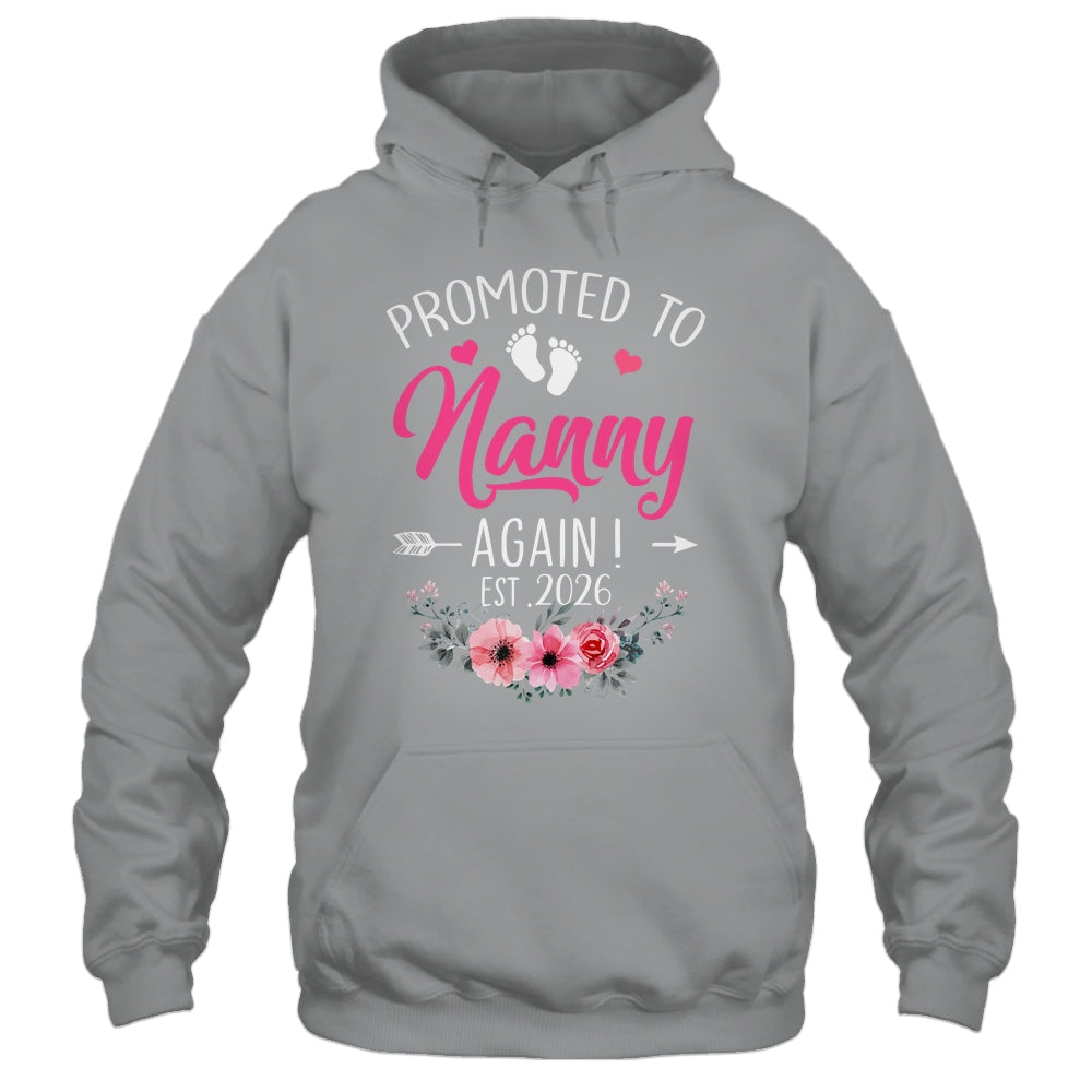 Promoted To Nanny Again Est 2026 Mothers Day Shirt & Tank Top | teecentury