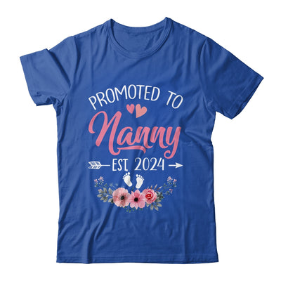 Promoted To Nanny Est 2024 Mothers Day First Time Shirt & Tank Top | teecentury