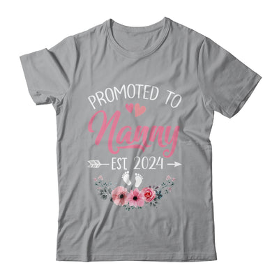 Promoted To Nanny Est 2024 Mothers Day First Time Shirt & Tank Top | teecentury