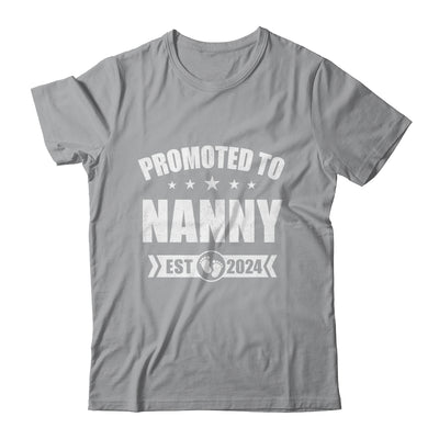 Promoted To Nanny Est 2024 Mothers Day First Time New Nanny Shirt & Tank Top | teecentury