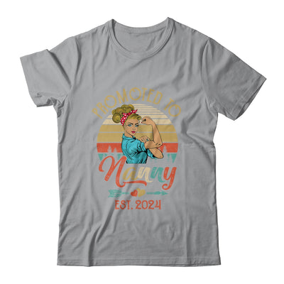 Promoted To Nanny Est 2024 Retro First Time Nanny Shirt & Tank Top | teecentury