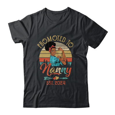 Promoted To Nanny Est 2024 Vintage First Time Nanny Shirt & Tank Top | teecentury