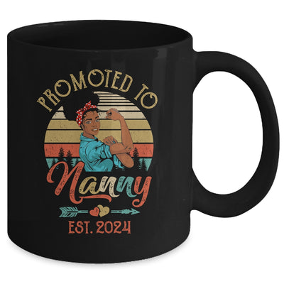 Promoted To Nanny Est 2024 Vintage First Time Nanny Mug | teecentury