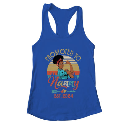Promoted To Nanny Est 2024 Vintage First Time Nanny Shirt & Tank Top | teecentury
