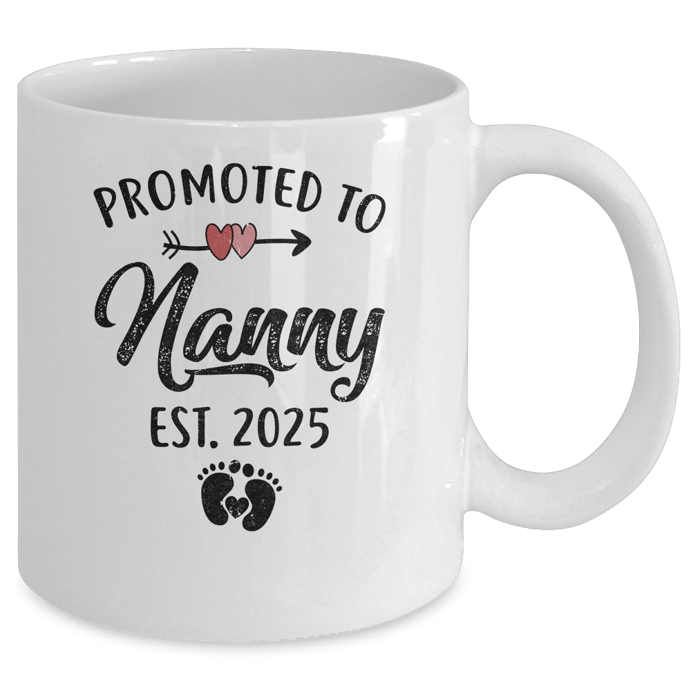 Promoted To Nanny Est 2025 First Time Mothers Day Mug | teecentury