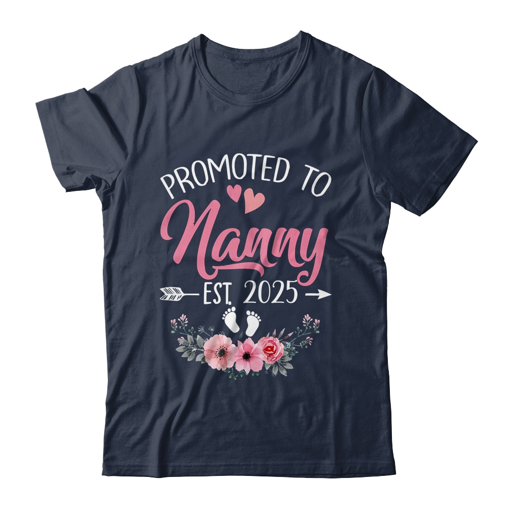 Promoted To Nanny Est 2025 Mothers Day First Time Shirt & Tank Top | teecentury
