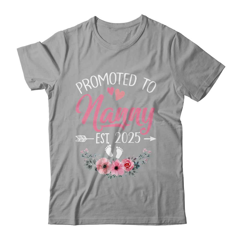 Promoted To Nanny Est 2025 Mothers Day First Time Shirt & Tank Top | teecentury