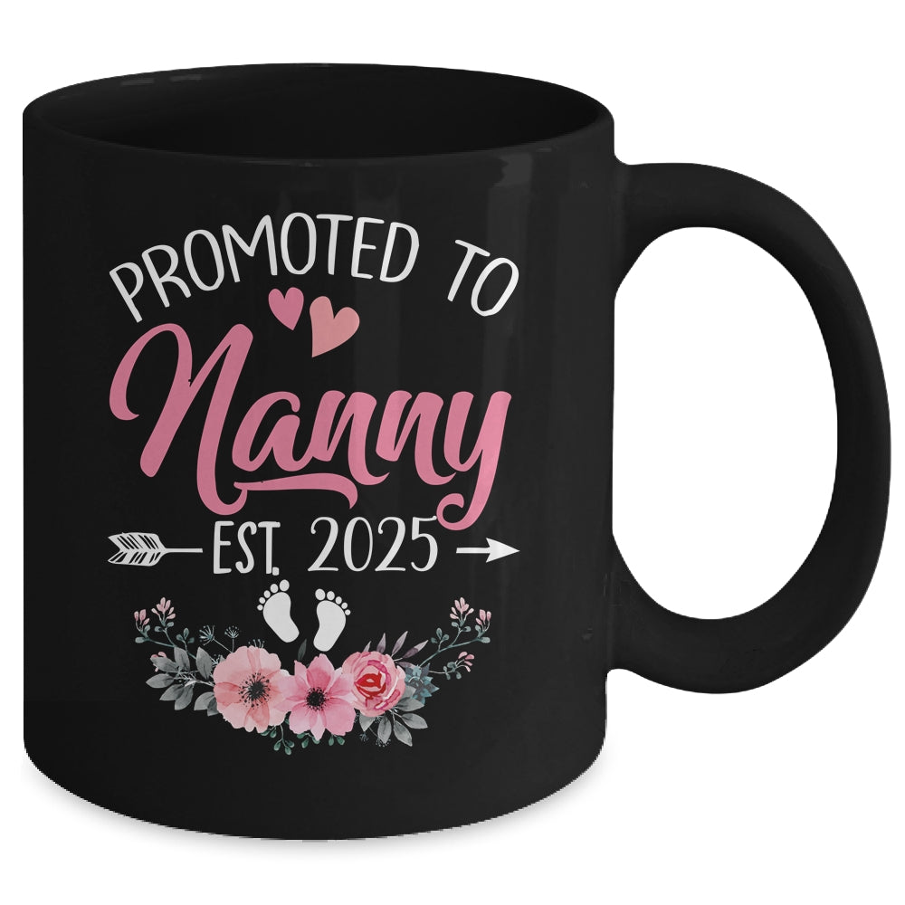 Promoted To Nanny Est 2025 Mothers Day First Time Mug | teecentury