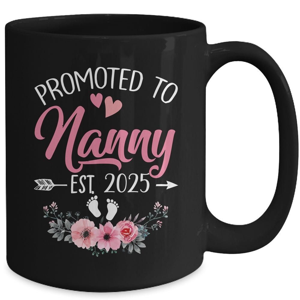 Promoted To Nanny Est 2025 Mothers Day First Time Mug | teecentury