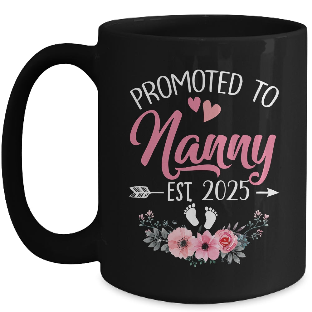 Promoted To Nanny Est 2025 Mothers Day First Time Mug | teecentury