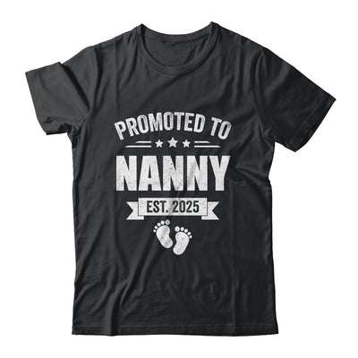 Promoted To Nanny Est 2025 Mothers Day First Time New Nanny Shirt & Tank Top | teecentury