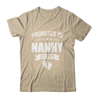 Promoted To Nanny Est 2025 Mothers Day First Time New Nanny Shirt & Tank Top | teecentury