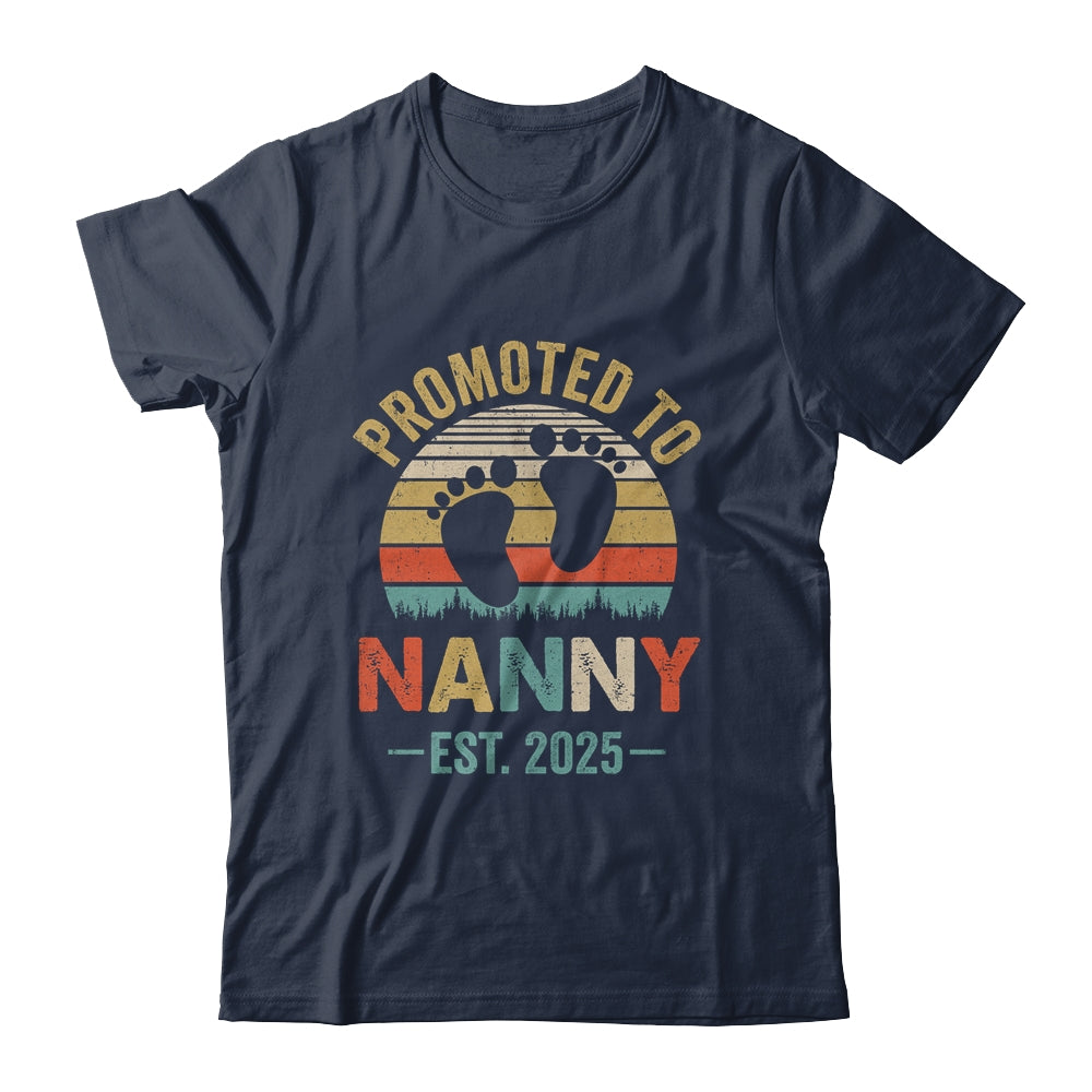 Promoted To Nanny Est 2025 Mothers Day Vintage Shirt & Tank Top | teecentury