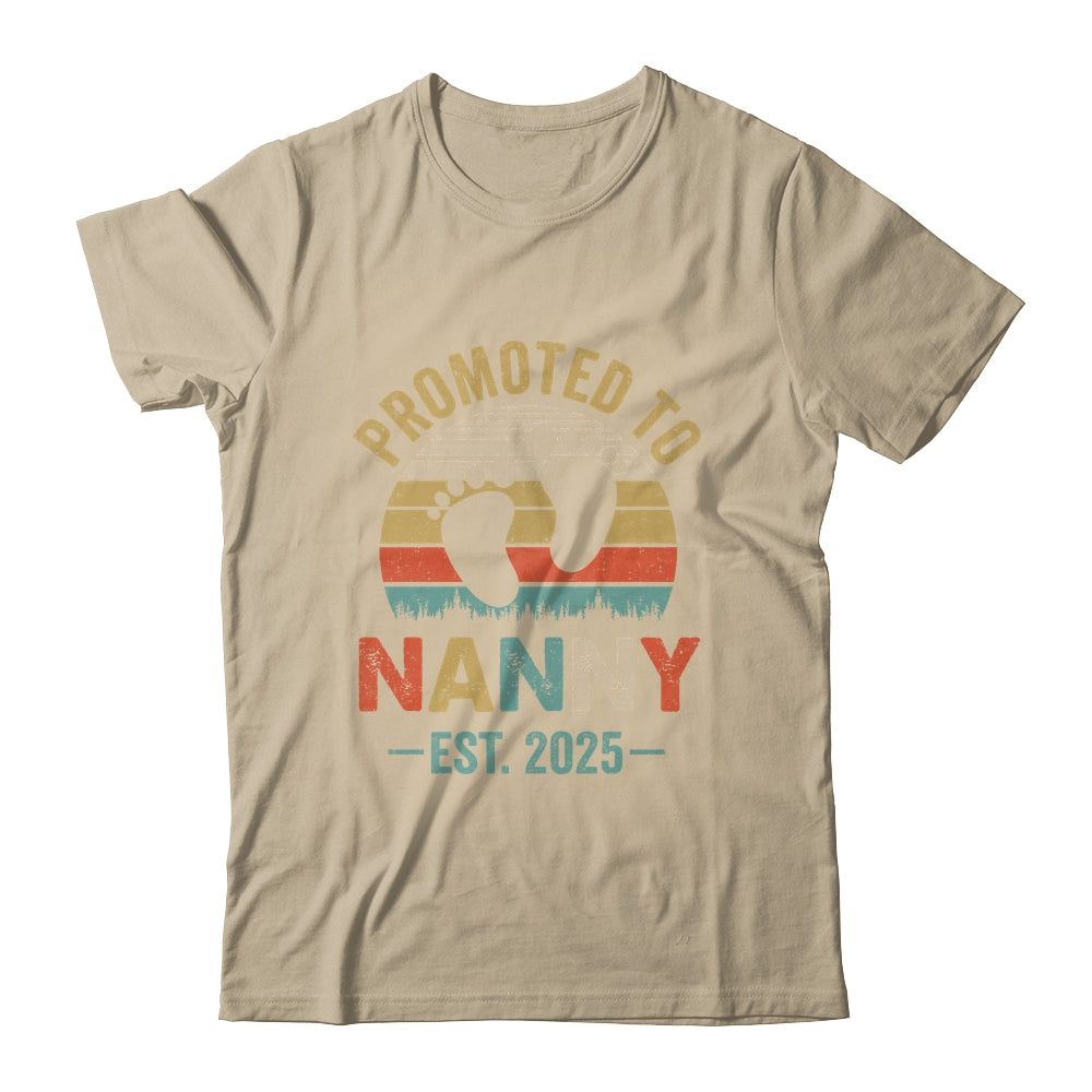 Promoted To Nanny Est 2025 Mothers Day Vintage Shirt & Tank Top | teecentury