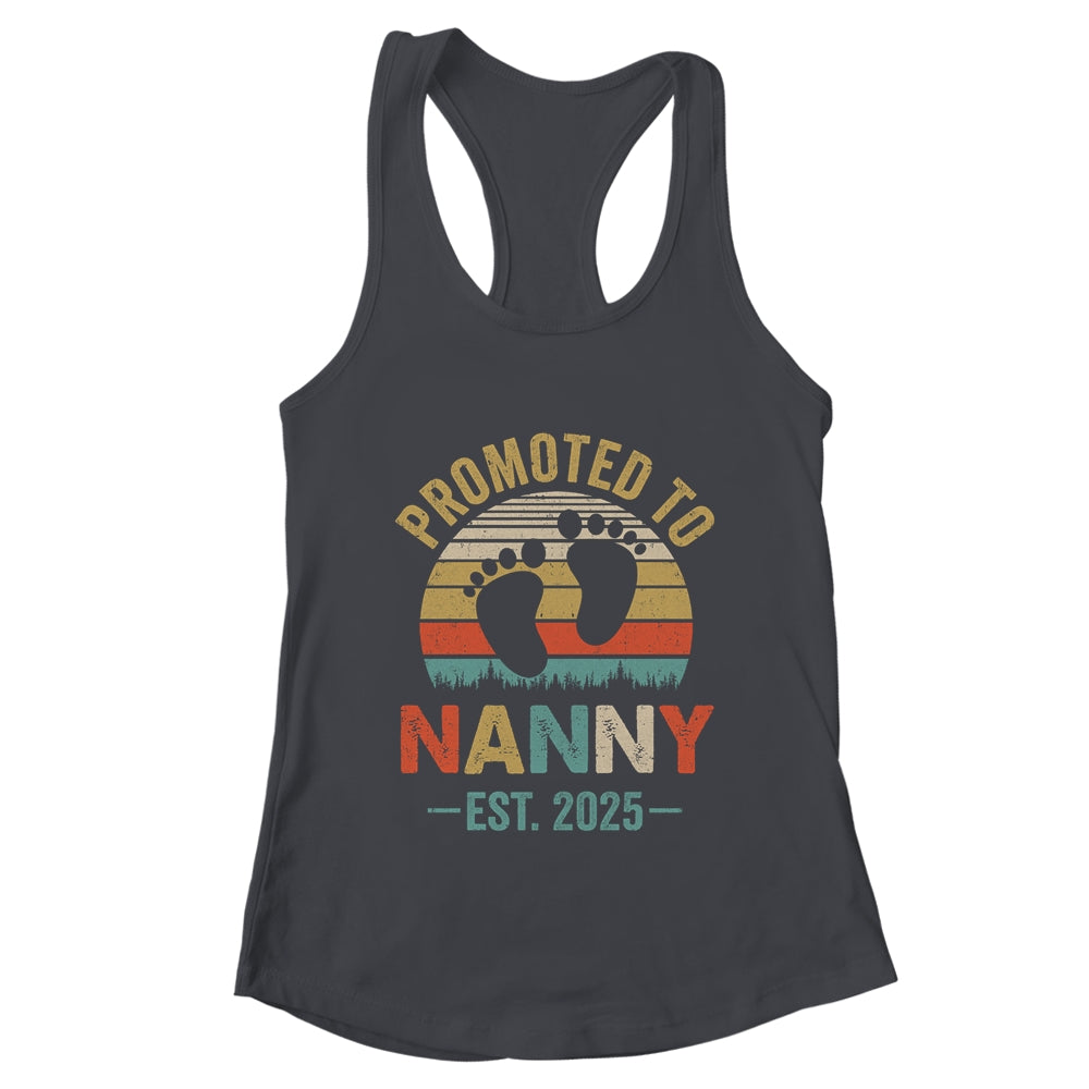Promoted To Nanny Est 2025 Mothers Day Vintage Shirt & Tank Top | teecentury