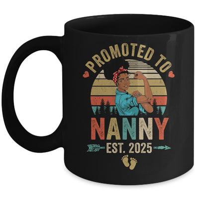 Promoted To Nanny Est 2025 Vintage First Time Nanny Mug | teecentury