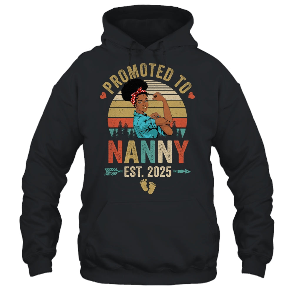 Promoted To Nanny Est 2025 Vintage First Time Nanny Shirt & Tank Top | teecentury