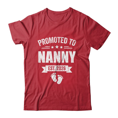 Promoted To Nanny Est 2026 Mothers Day First Time New Nanny Shirt & Hoodie | teecentury